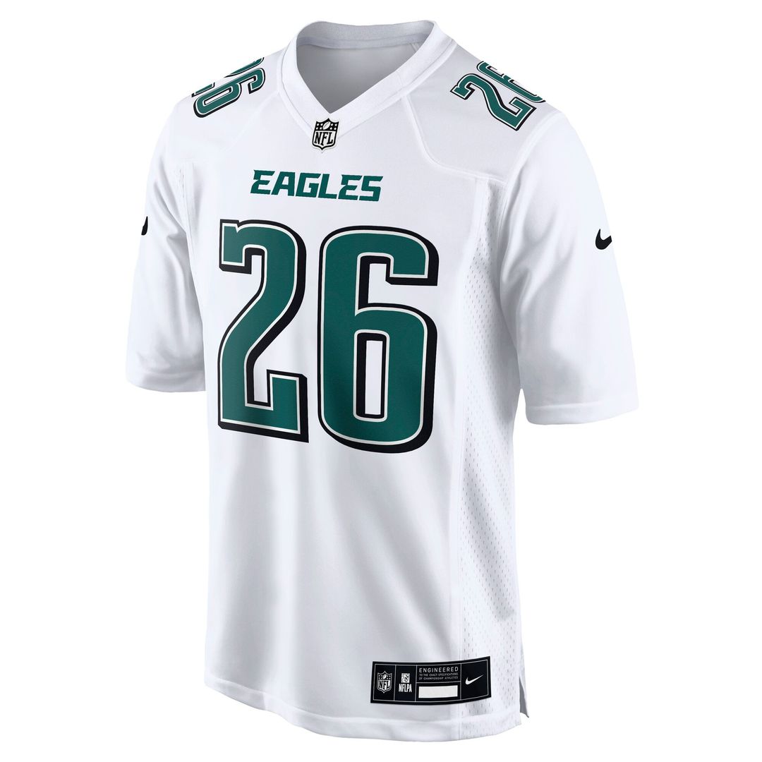 Men's Nike Philadelphia Eagles Saquon Barkley Tundra White Fashion Game NFL Jersey