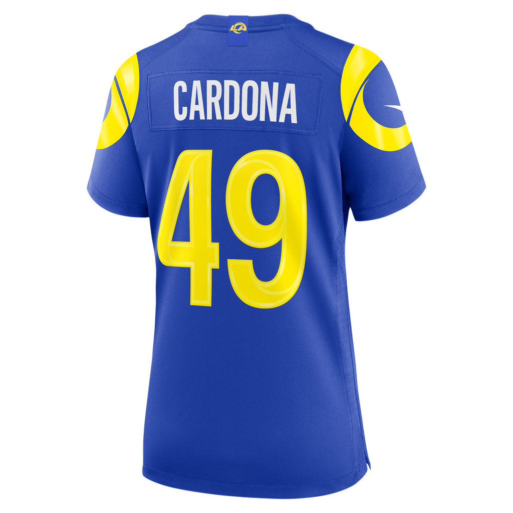 Women's Nike Los Angeles Rams Joe Cardona Royal Team Game NFL Jersey
