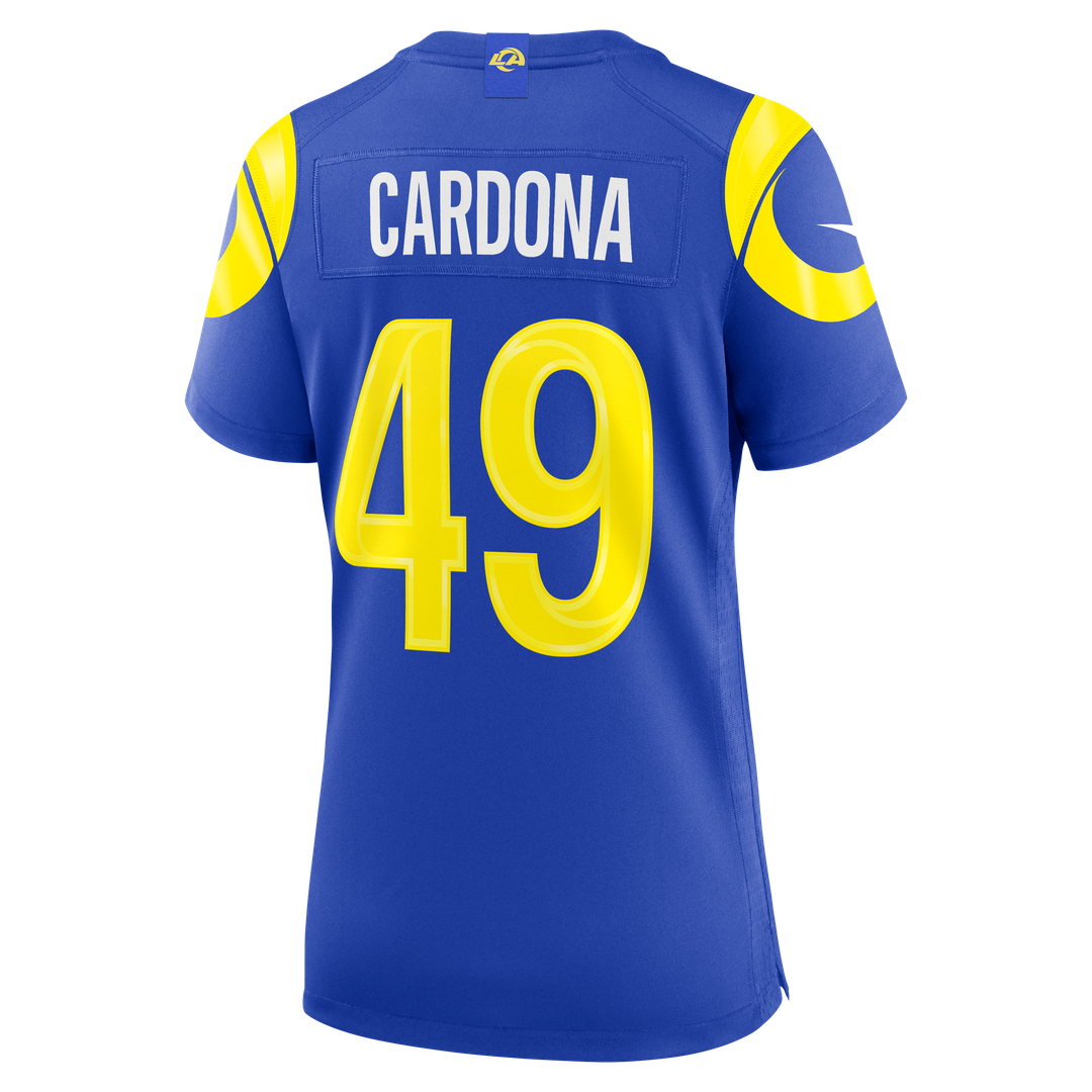 Women's Nike Los Angeles Rams Joe Cardona Royal Team Game NFL Jersey