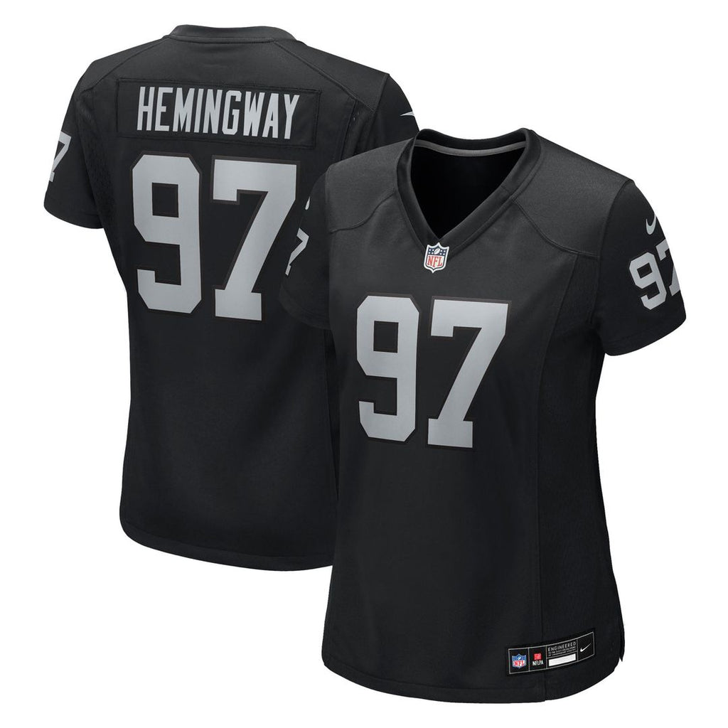 Women's Nike Las Vegas Raiders Tonka Hemingway Black Team Game NFL Jersey