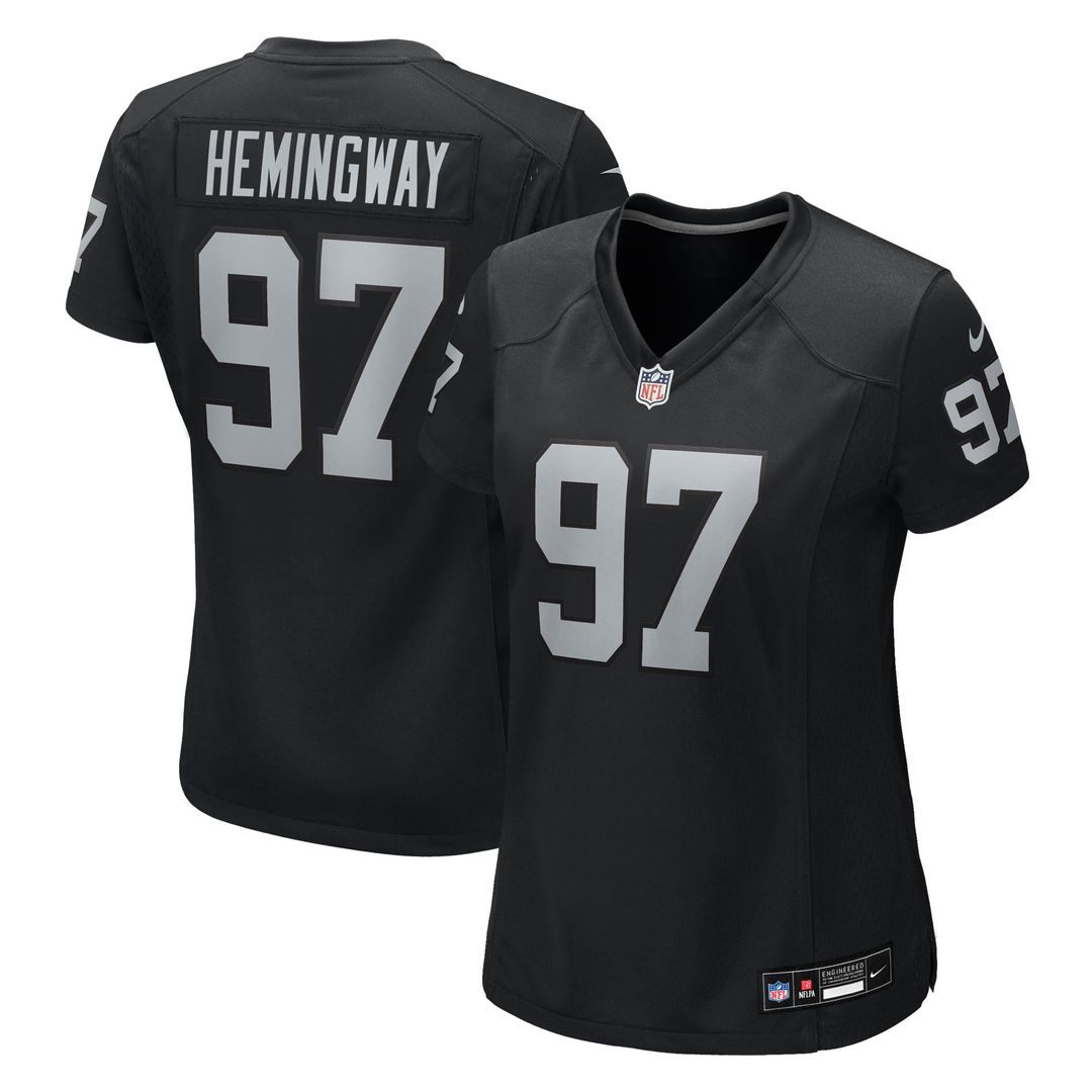 Women's Nike Las Vegas Raiders Tonka Hemingway Black Team Game NFL Jersey