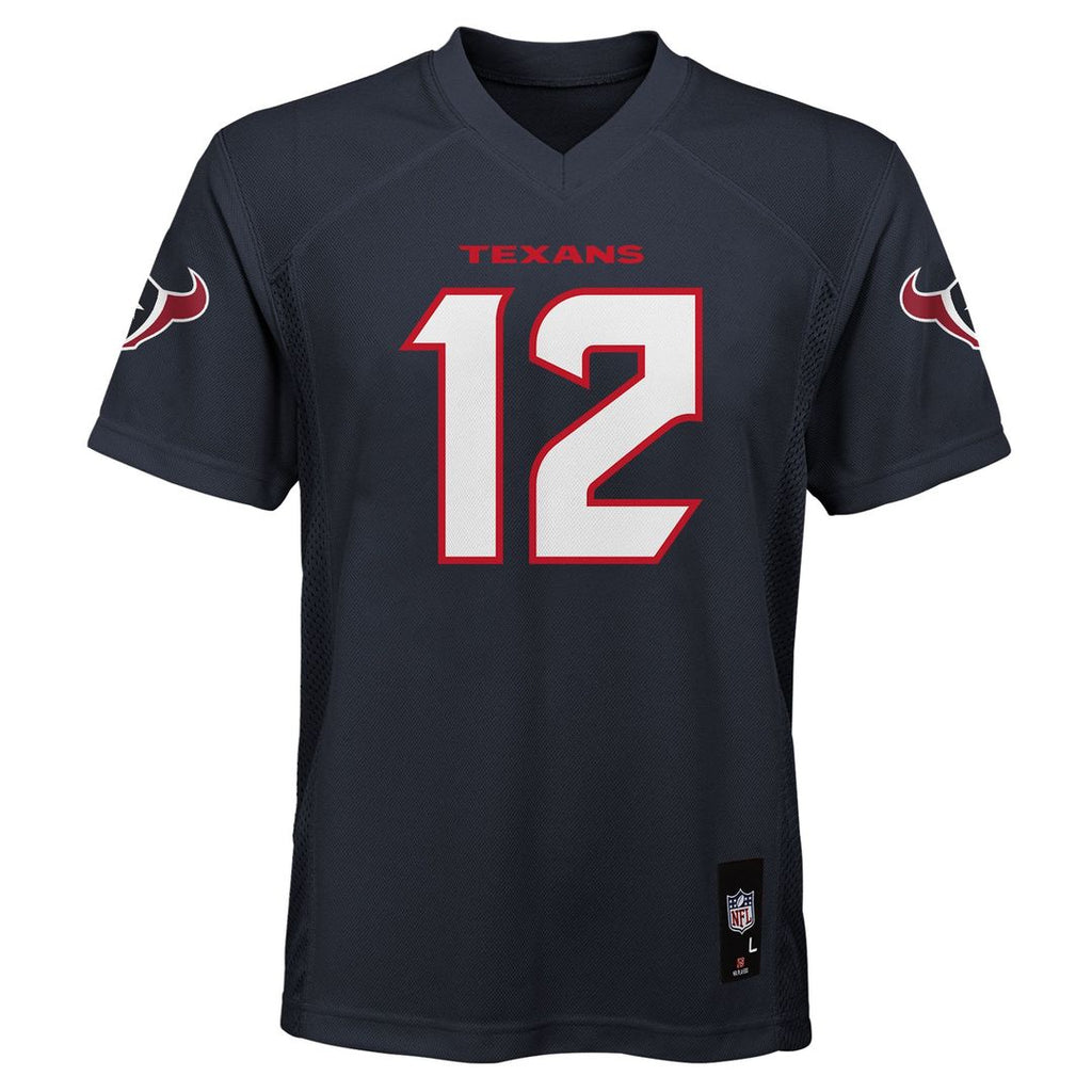Youth Houston Texans Nico Collins Navy Replica Player NFL Jersey