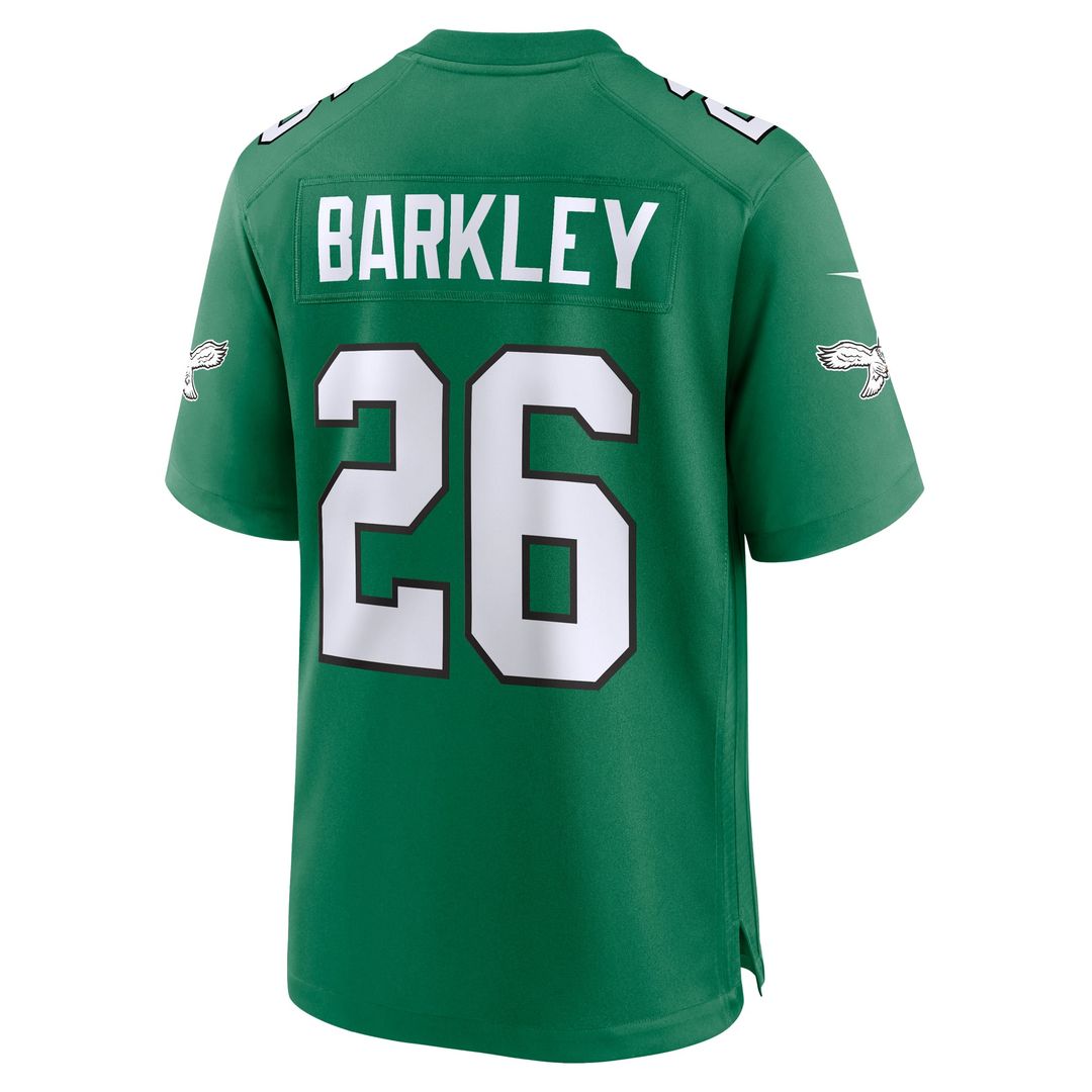 Men's Nike Philadelphia Eagles Saquon Barkley Kelly Green Alternate Game NFL Jersey