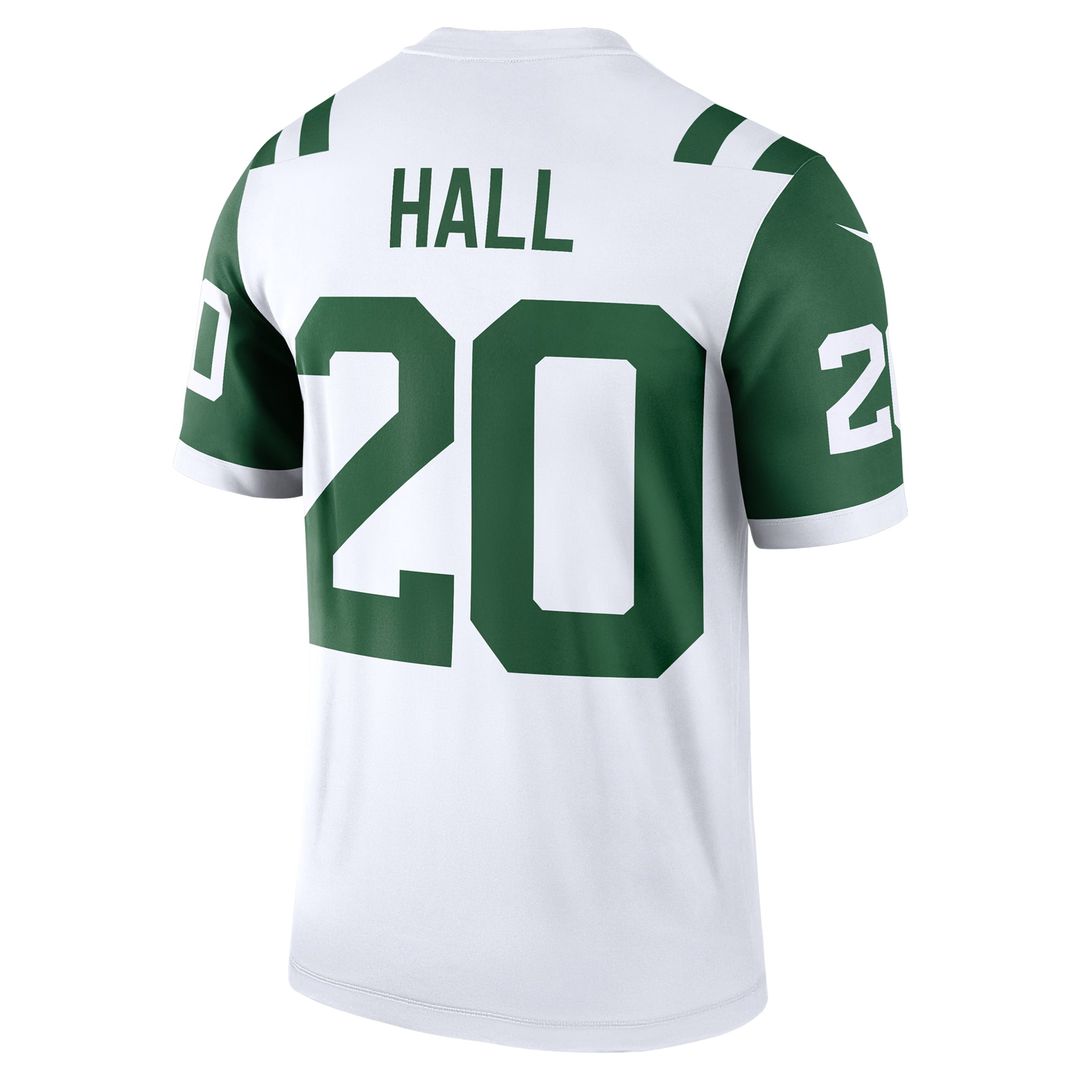Men's Nike New York Jets Breece Hall White Legend Player NFL Performance Top