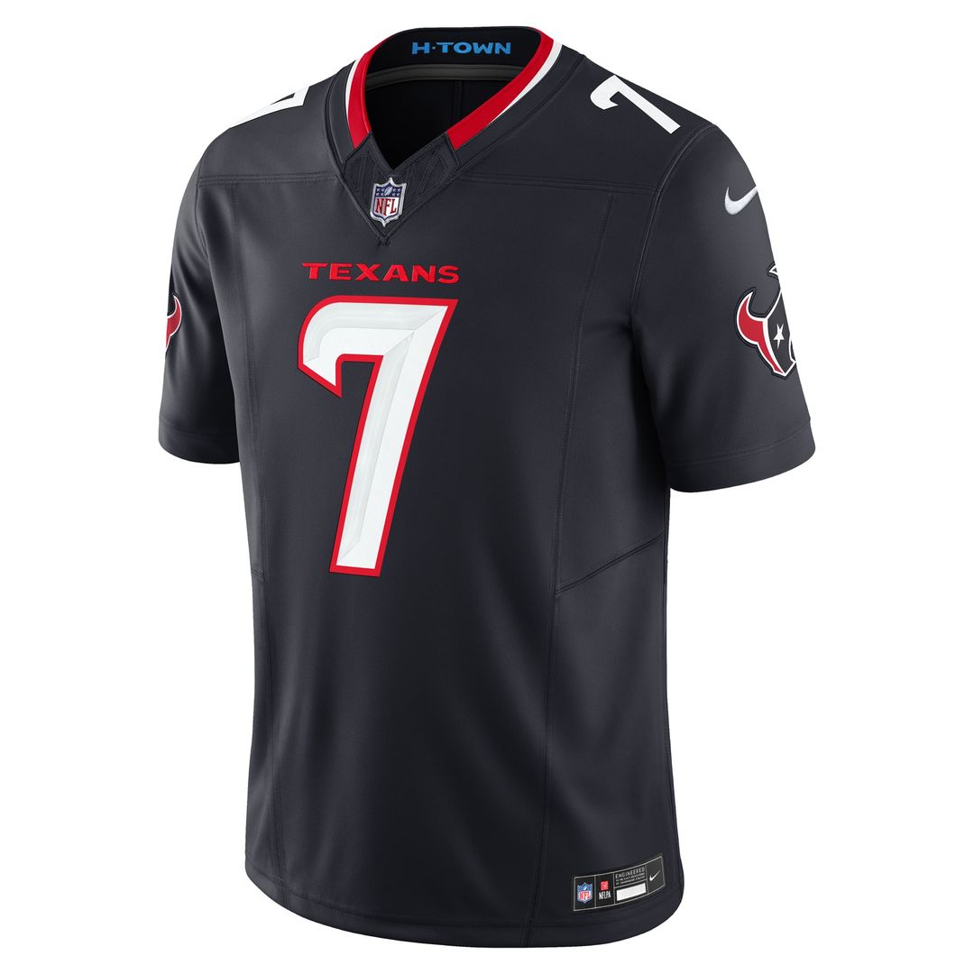 Men's Nike Houston Texans C.J. Stroud Navy Vapor F.U.S.E. Limited NFL Jersey