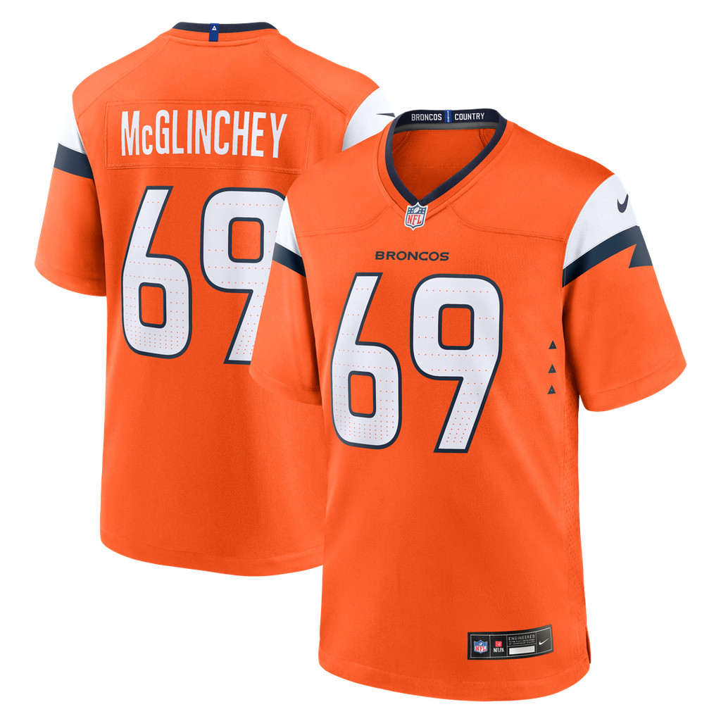 Men's Nike Denver Broncos Mike McGlinchey Orange Team Game NFL Jersey