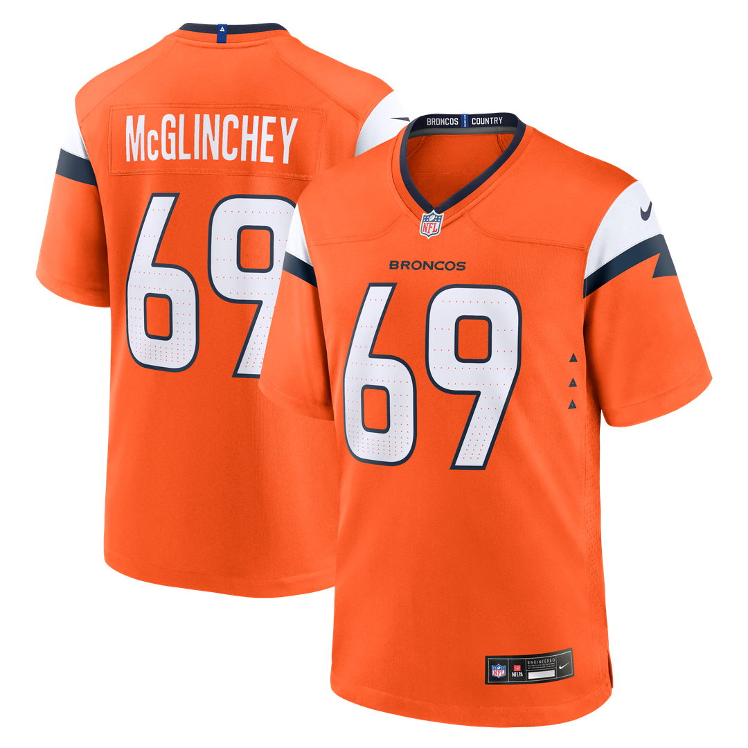 Men's Nike Denver Broncos Mike McGlinchey Orange Team Game NFL Jersey