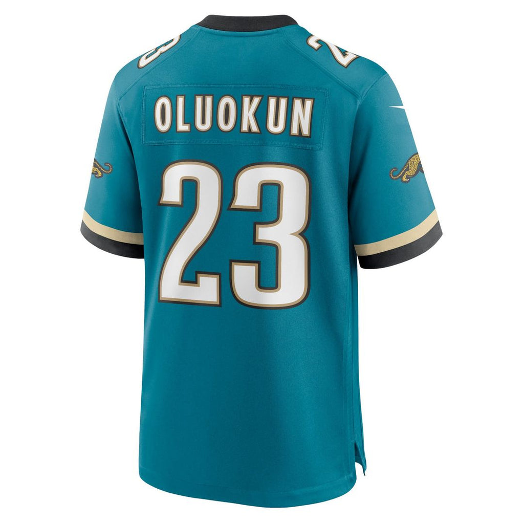 Men's Nike Jacksonville Jaguars Foye Oluokun Teal Prowler Throwback Player Game NFL Jersey