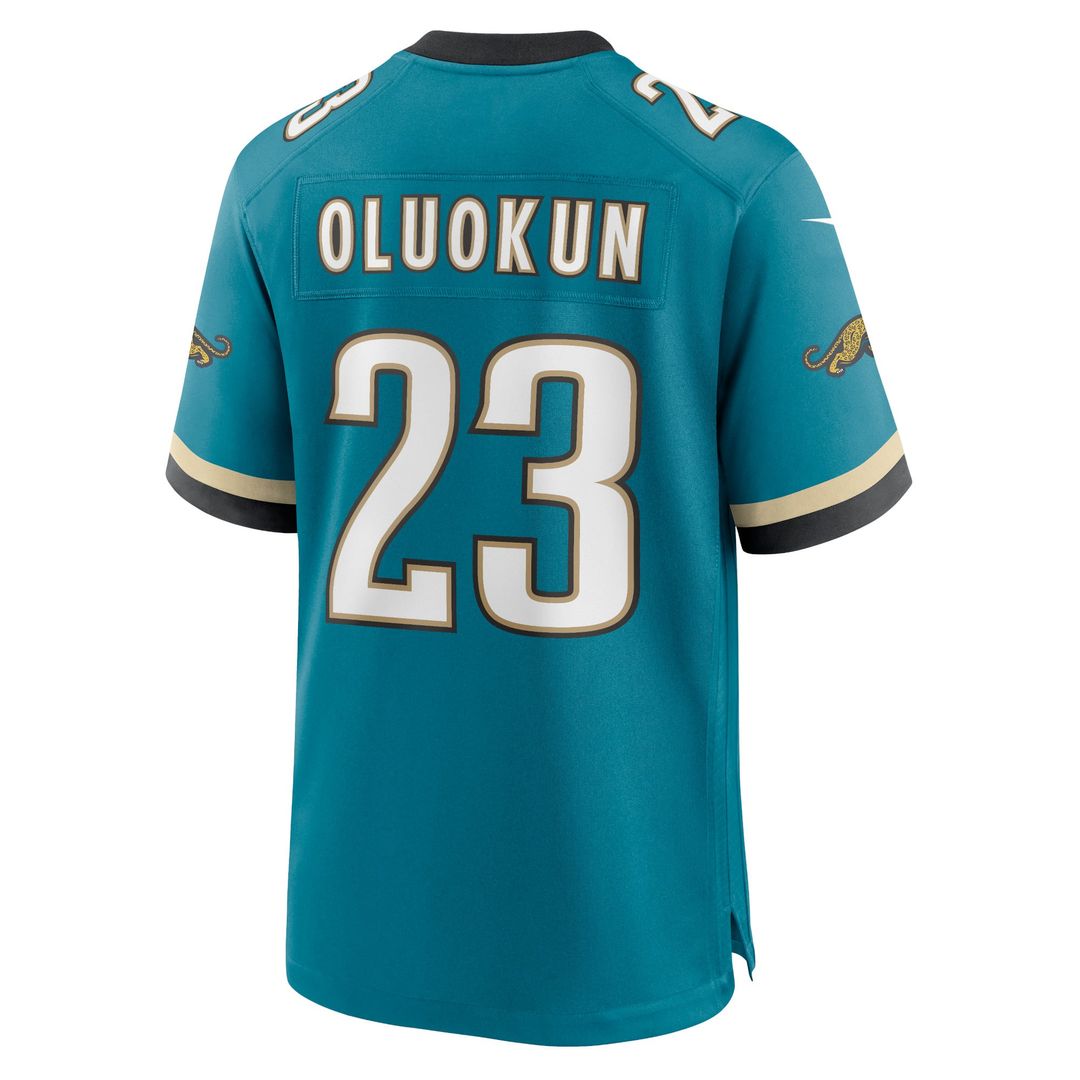 Men's Nike Jacksonville Jaguars Foye Oluokun Teal Prowler Throwback Player Game NFL Jersey