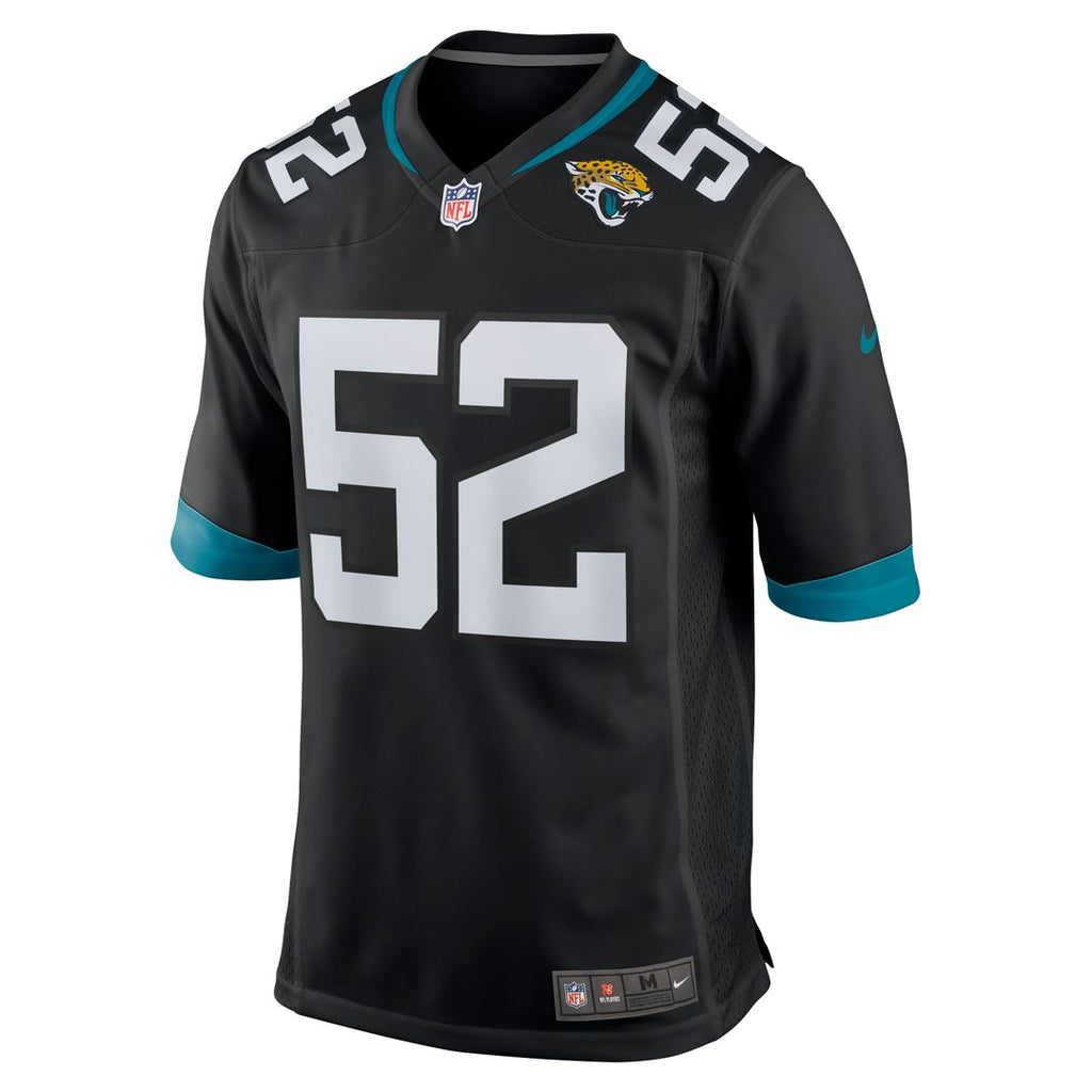 Men's Nike Jacksonville Jaguars DaVon Hamilton Black Game NFL Jersey