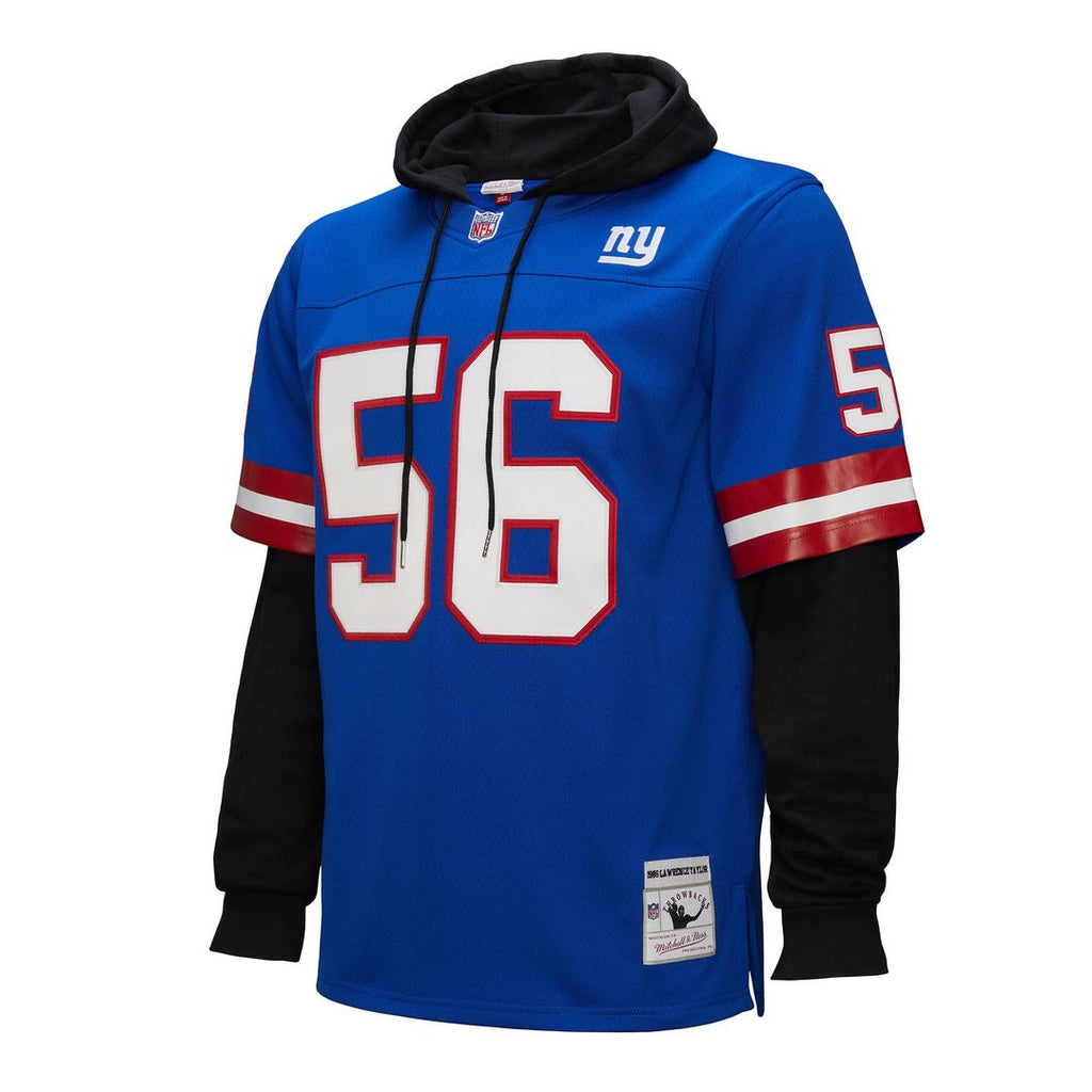 Men's Mitchell & Ness New York Giants Lawrence Taylor Royal Player Name & Number Hoodie Legacy NFL Jersey