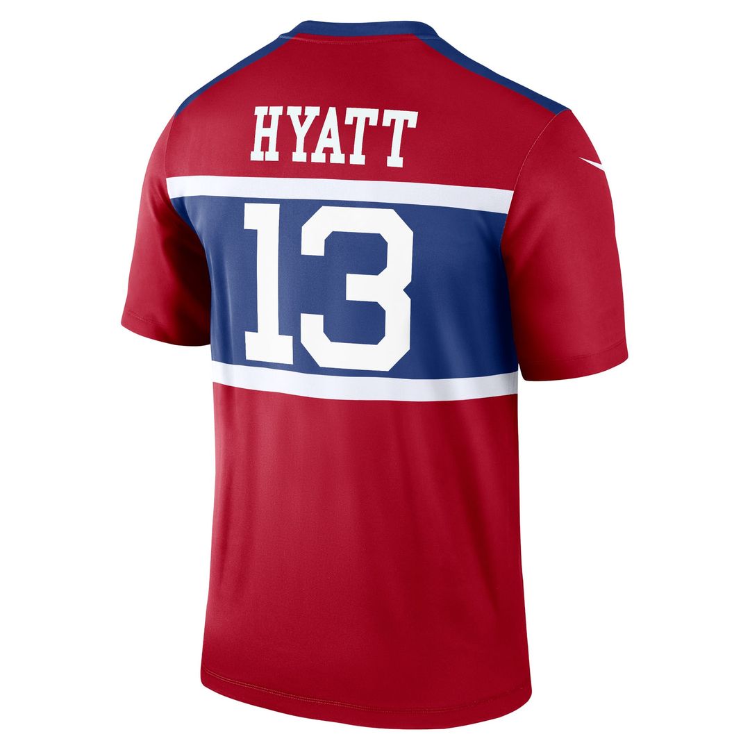 Men's Nike New York Giants Jalin Hyatt Red Legend Player NFL Performance Top