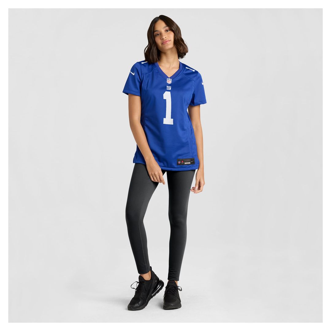 Women's Nike New York Giants Malik Nabers Royal Game NFL Jersey