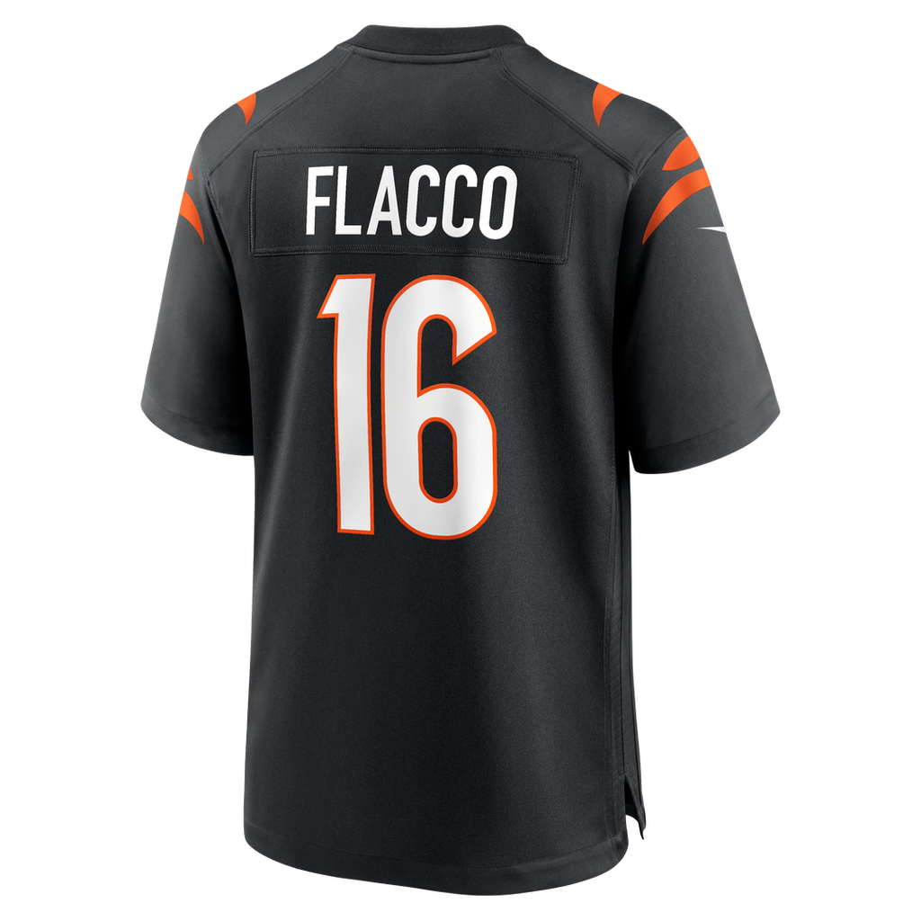 Men's Nike Cincinnati Bengals Joe Flacco Black Team Game NFL Jersey