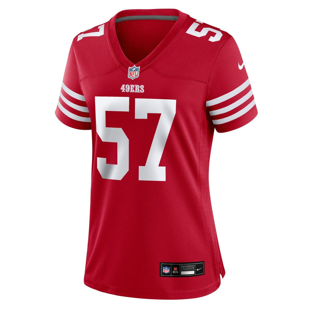 Women's Nike San Francisco 49ers Luke Gifford Scarlet Team Game NFL Jersey