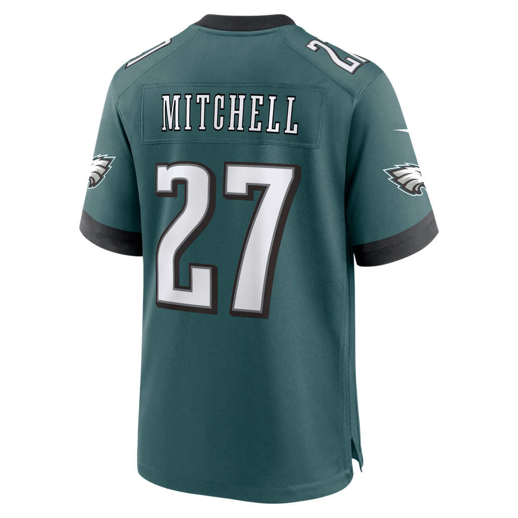 Men's Nike Philadelphia Eagles Quinyon Mitchell Midnight Green Team Game NFL Jersey