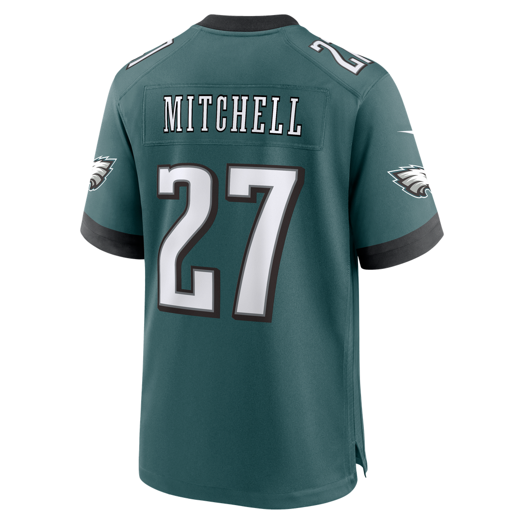 Men's Nike Philadelphia Eagles Quinyon Mitchell Midnight Green Team Game NFL Jersey