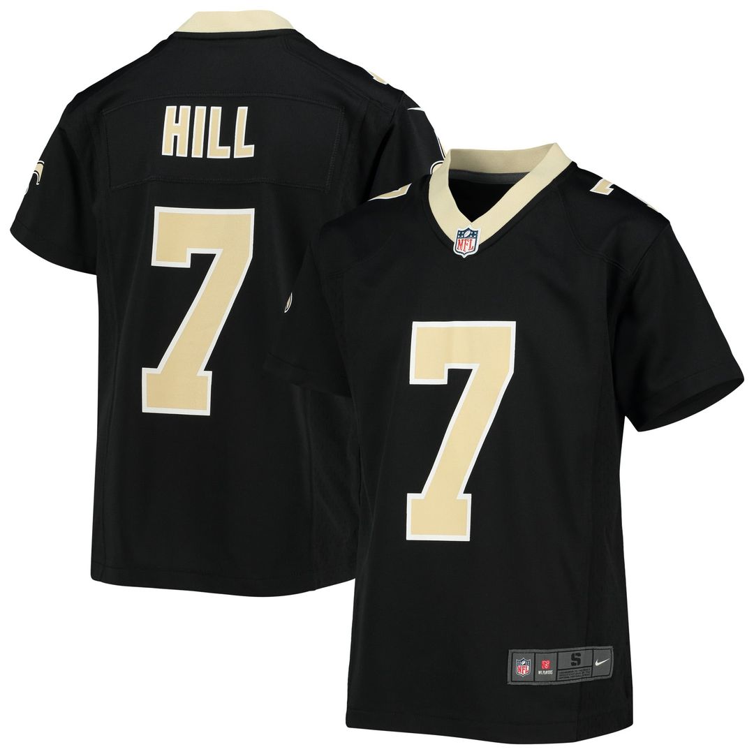 Youth Nike New Orleans Saints Taysom Hill Black Game NFL Jersey