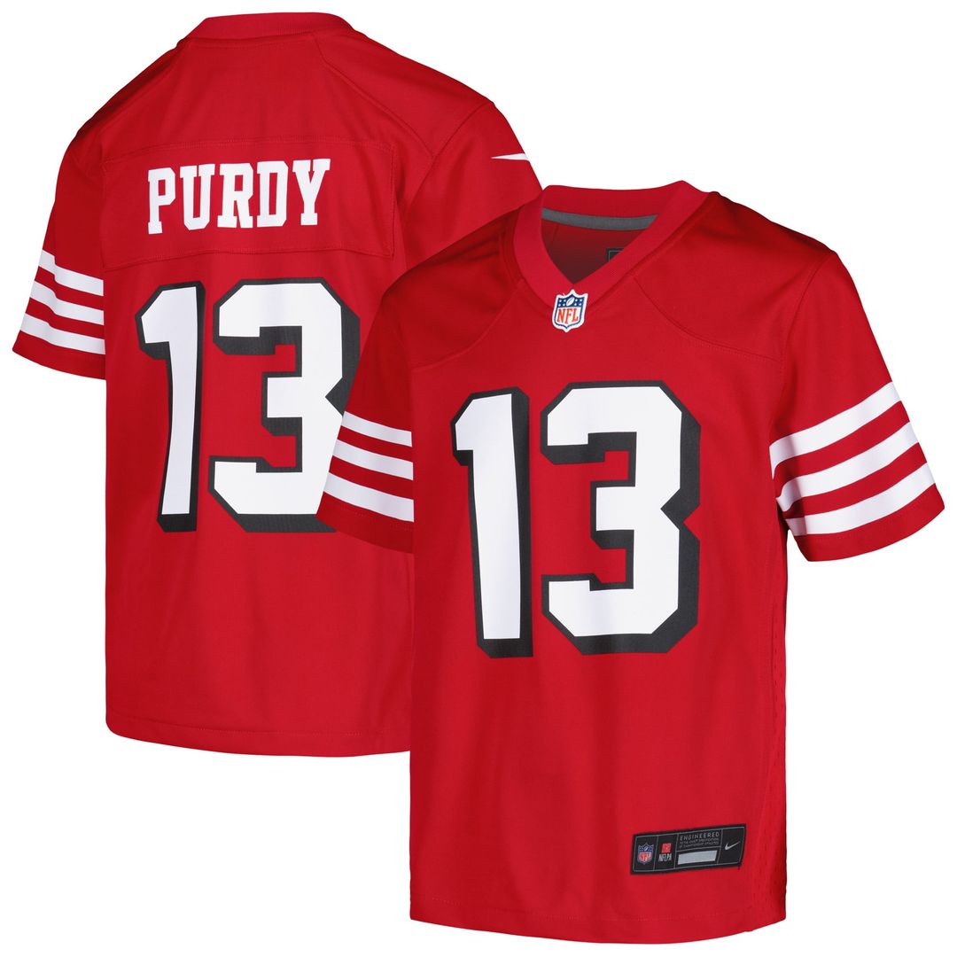 Youth Nike San Francisco 49ers Brock Purdy Scarlet Game NFL Jersey