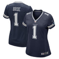 Women's Nike Dallas Cowboys Number 1 Bride Navy Game NFL Jersey