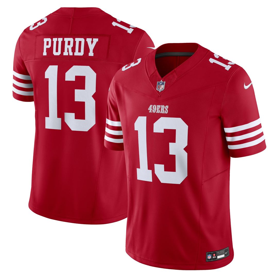 Men's Nike San Francisco 49ers Brock Purdy Scarlet Vapor F.U.S.E. Limited NFL Jersey