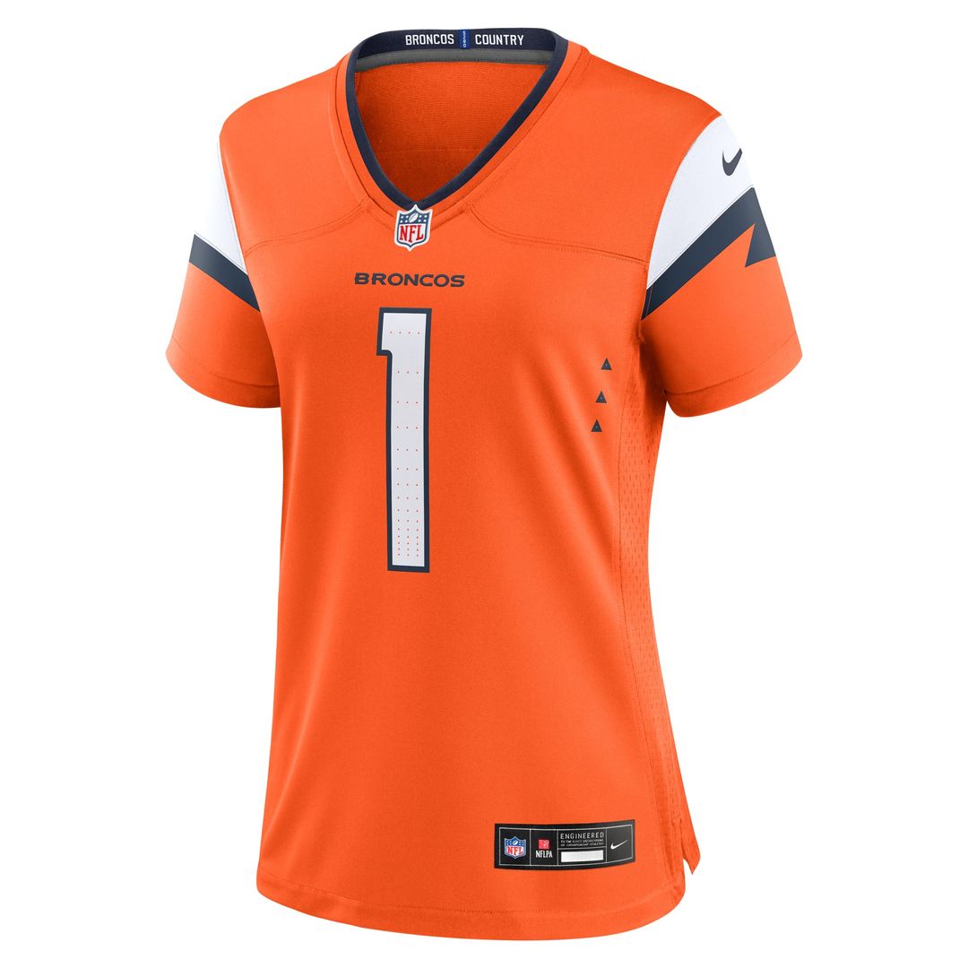 Women's Nike Denver Broncos Orange #1 Mom Game NFL Jersey