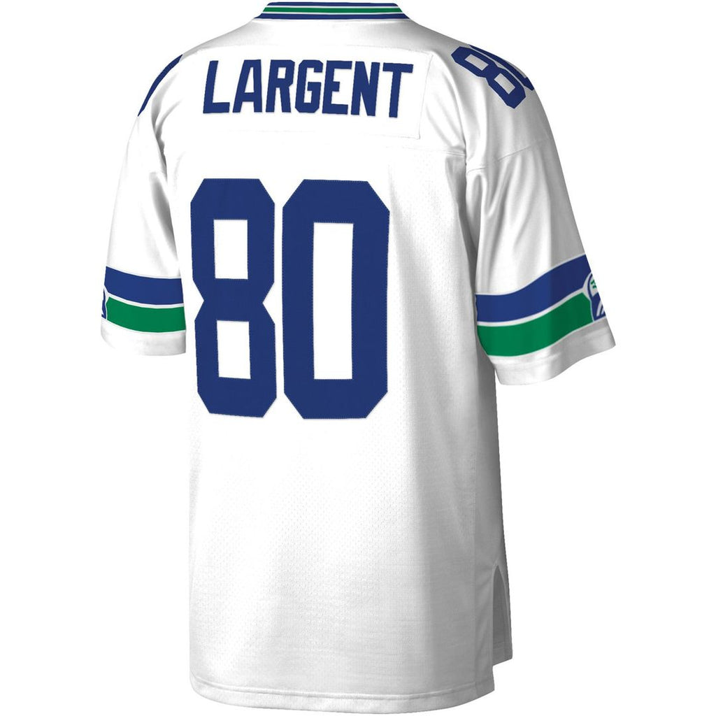 Men's Mitchell & Ness Seattle Seahawks Steve Largent Royal Legacy Replica NFL Jersey