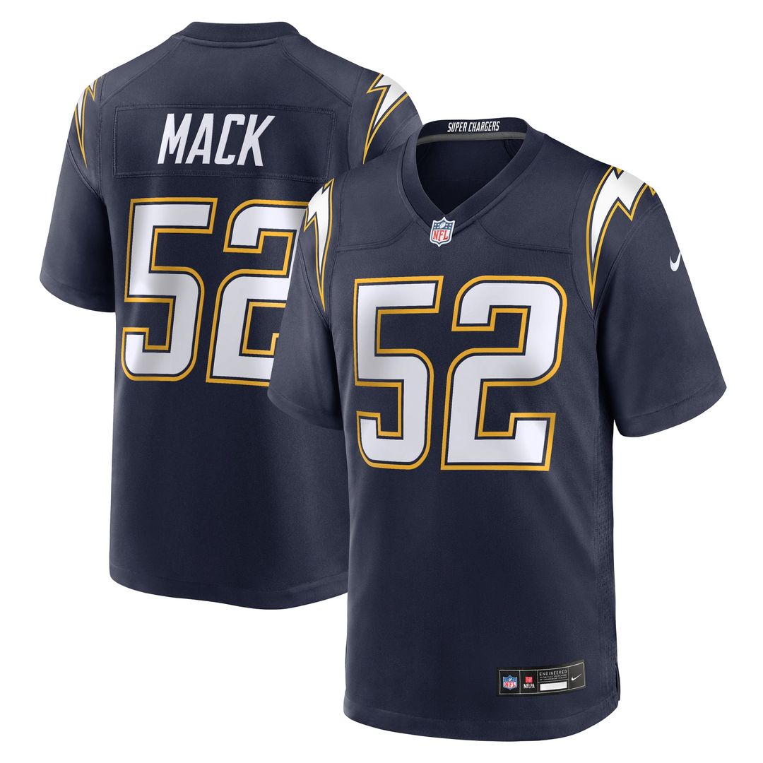 Men's Nike Los Angeles Chargers Khalil Mack Navy Alternate Super Chargers Game Player NFL Jersey
