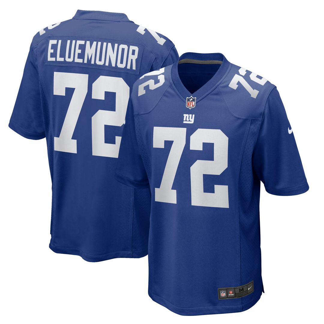 Men's Nike New York Giants Jermaine Eluemunor Royal Team Game NFL Jersey