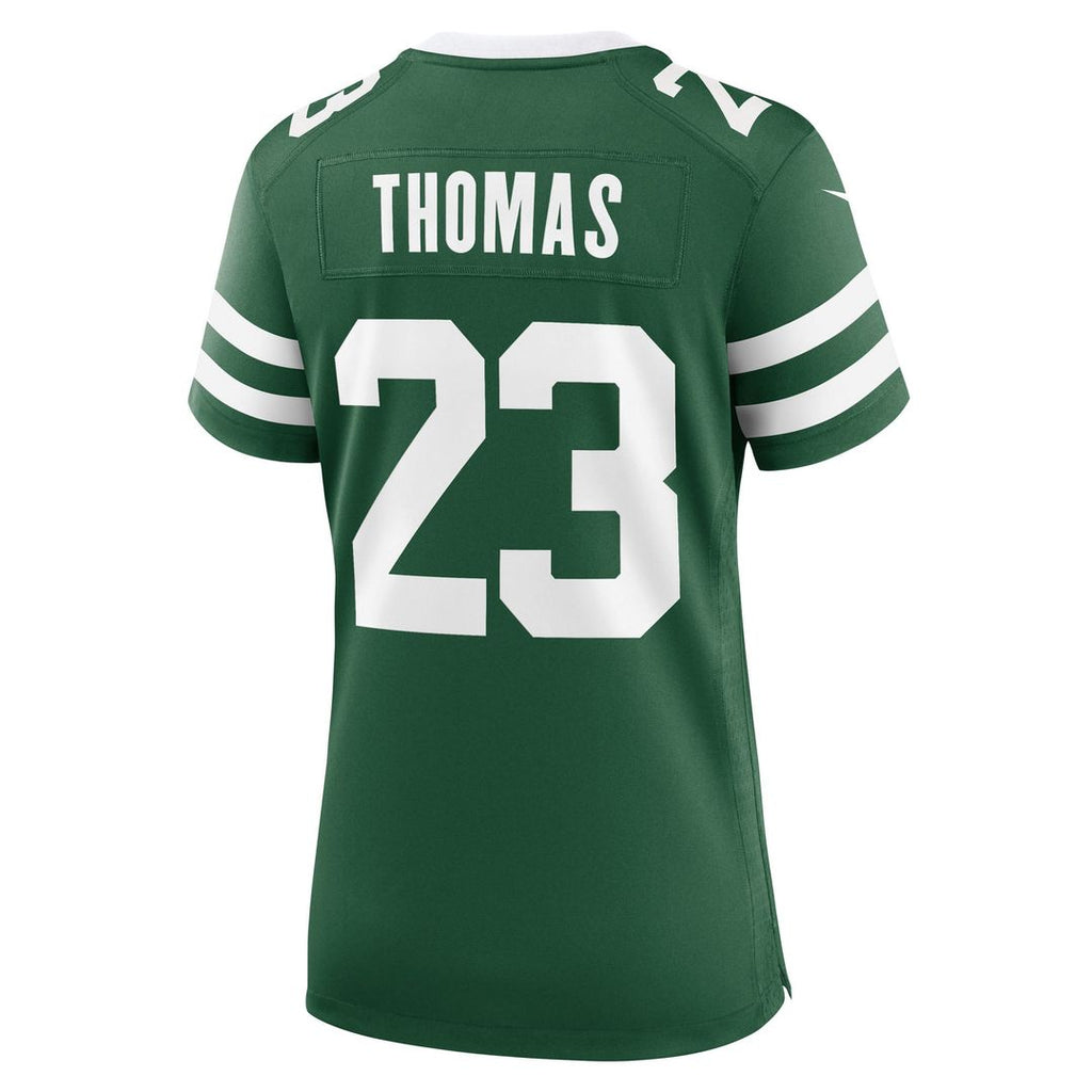 Women's Nike New York Jets Azareye'h Thomas Legacy Green Team Game NFL Jersey