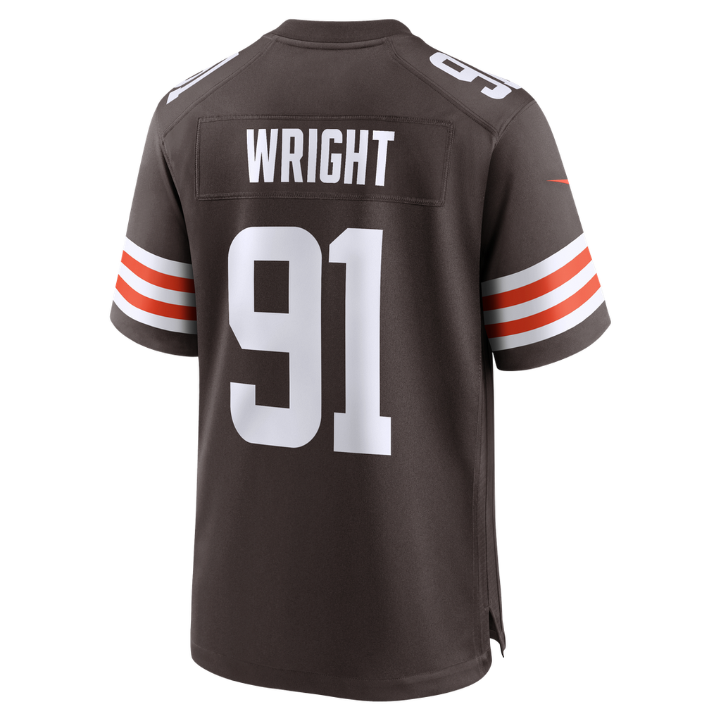 Men's Nike Cleveland Browns Alex Wright Brown Team Game NFL Jersey