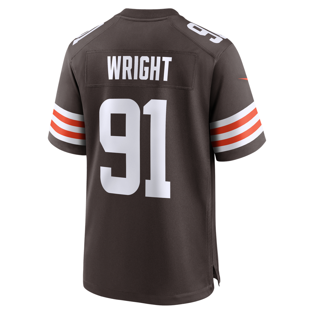 Men's Nike Cleveland Browns Alex Wright Brown Team Game NFL Jersey
