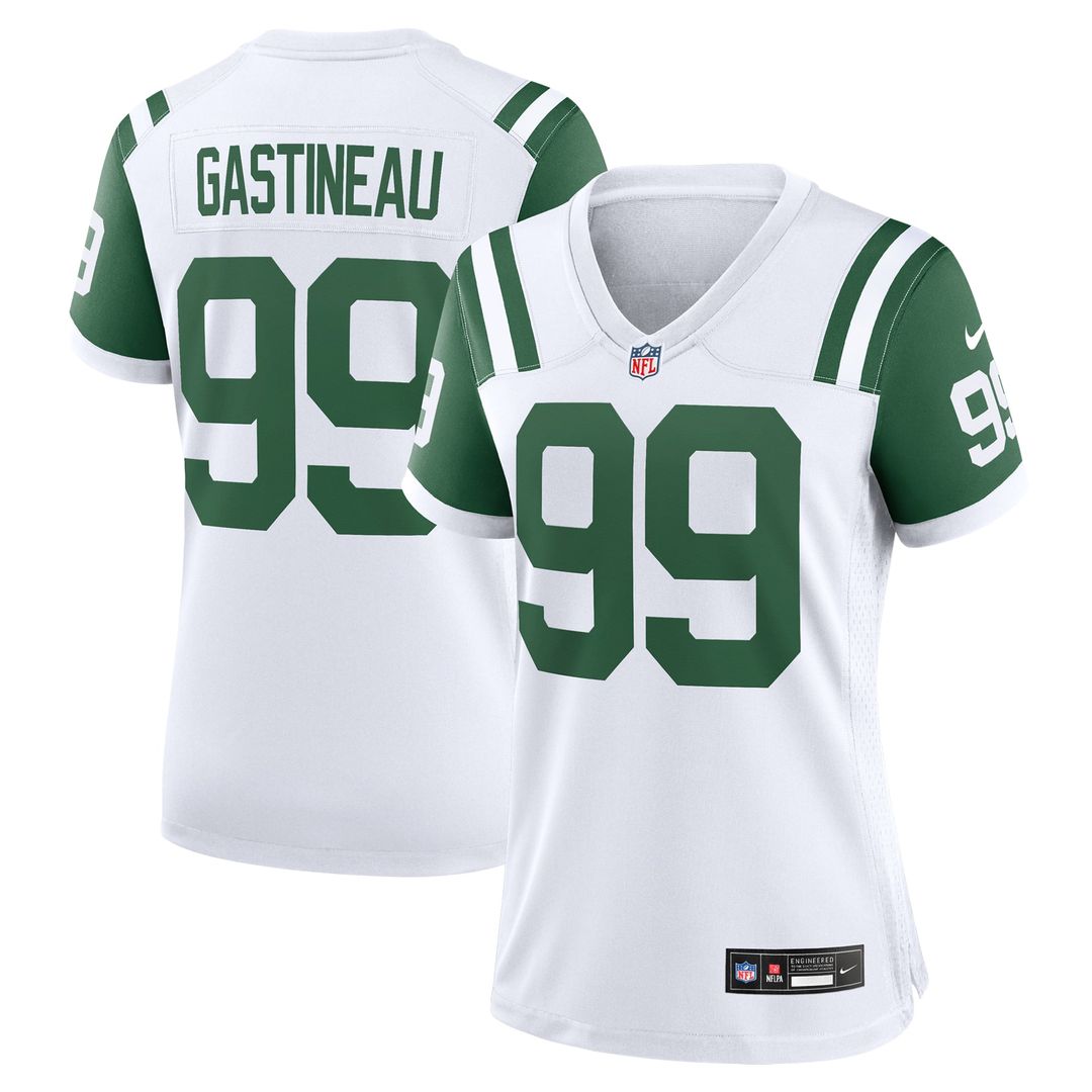 Women's Nike New York Jets Mark Gastineau White Classic Alternate Retired Player Game NFL Jersey