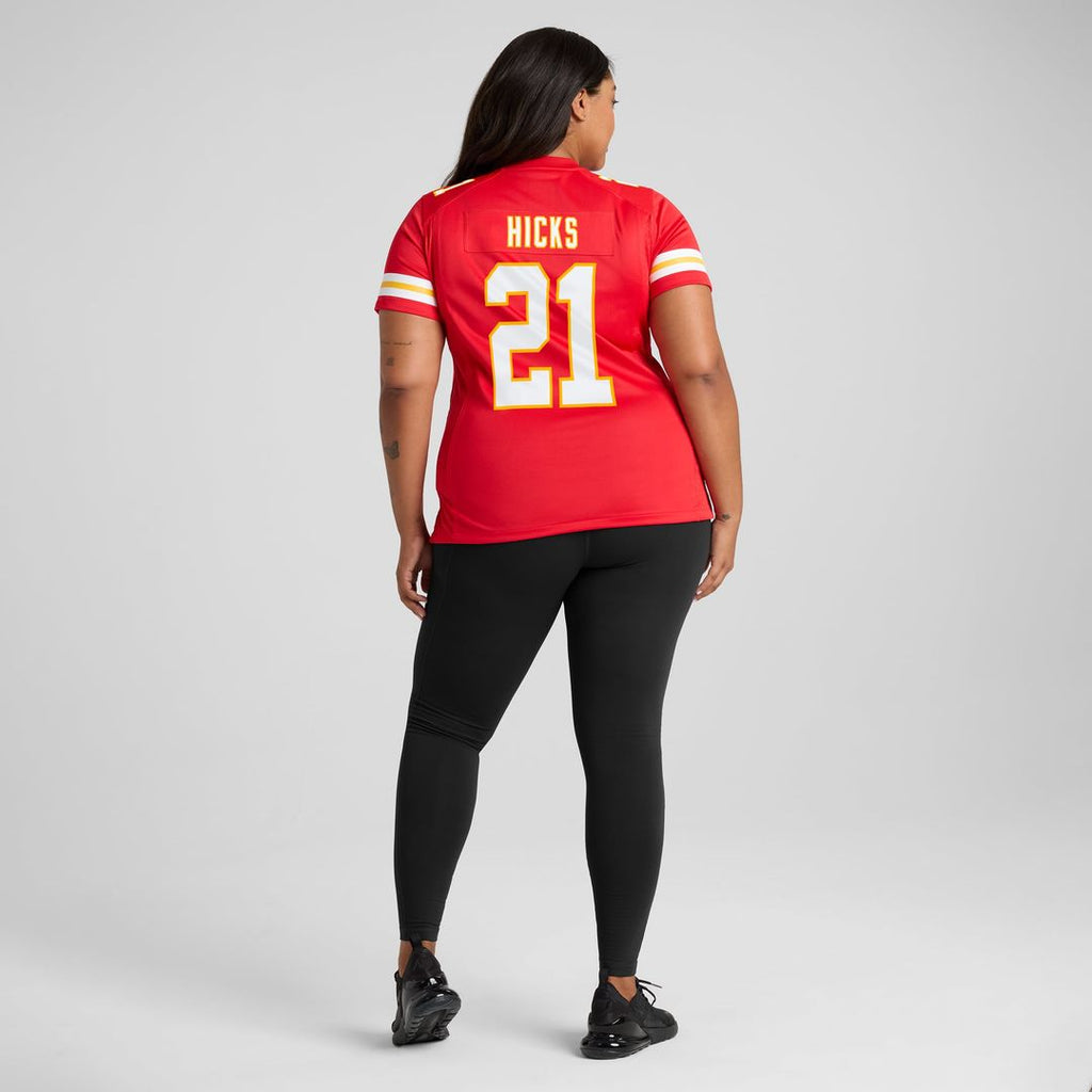 Women's Nike Kansas City Chiefs Jaden Hicks Red Game NFL Jersey
