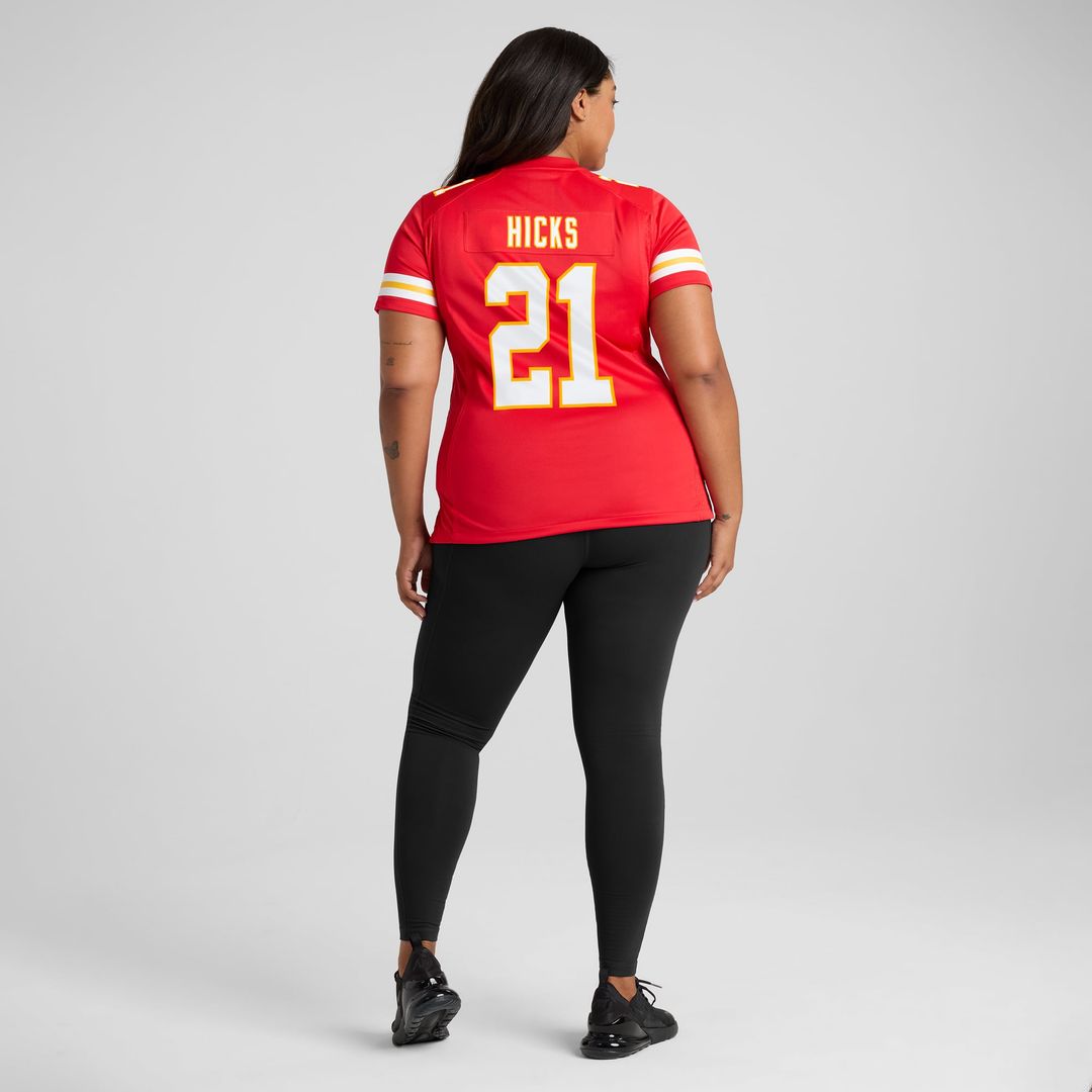 Women's Nike Kansas City Chiefs Jaden Hicks Red Game NFL Jersey