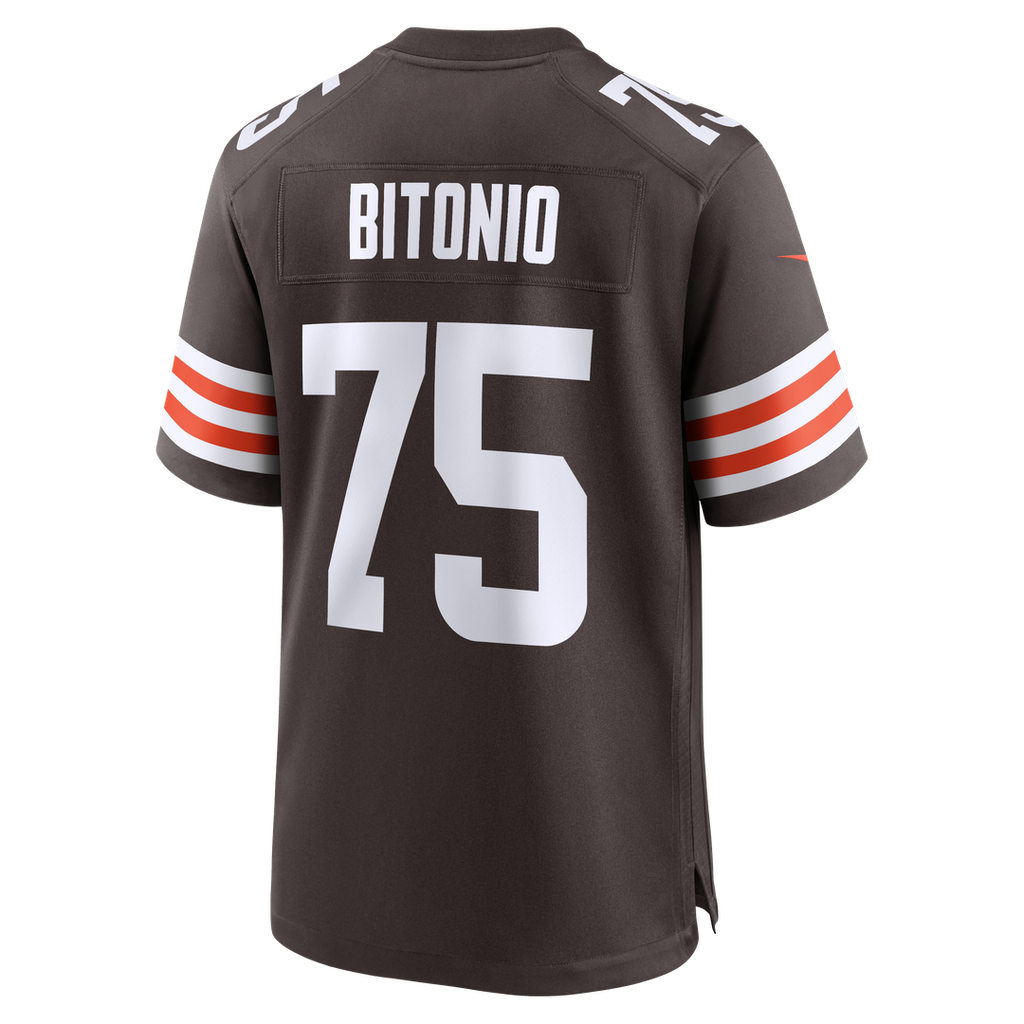 Men's Nike Cleveland Browns Joel Bitonio Brown Game NFL Jersey