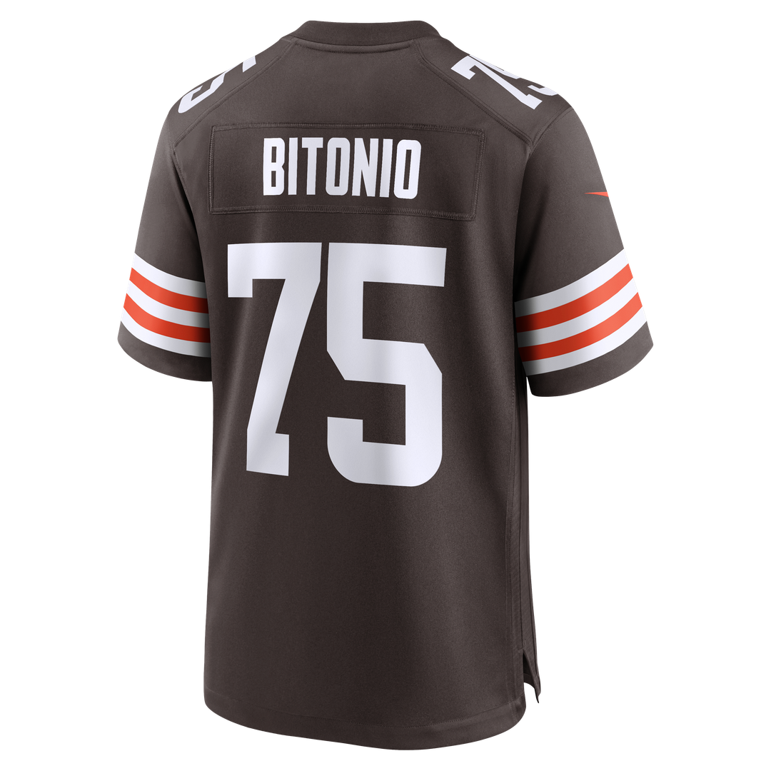 Men's Nike Cleveland Browns Joel Bitonio Brown Game NFL Jersey