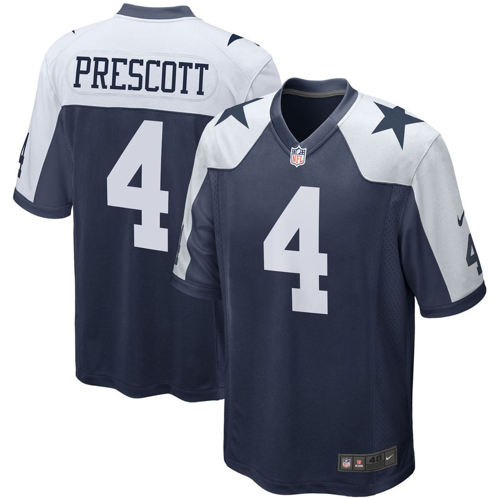 Men's Nike Dallas Cowboys Dak Prescott Navy Alternate Game Team NFL Jersey