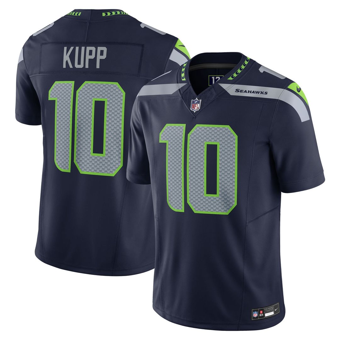 Men's Nike Seattle Seahawks Cooper Kupp College Navy Team Vapor F.U.S.E. Limited NFL Jersey
