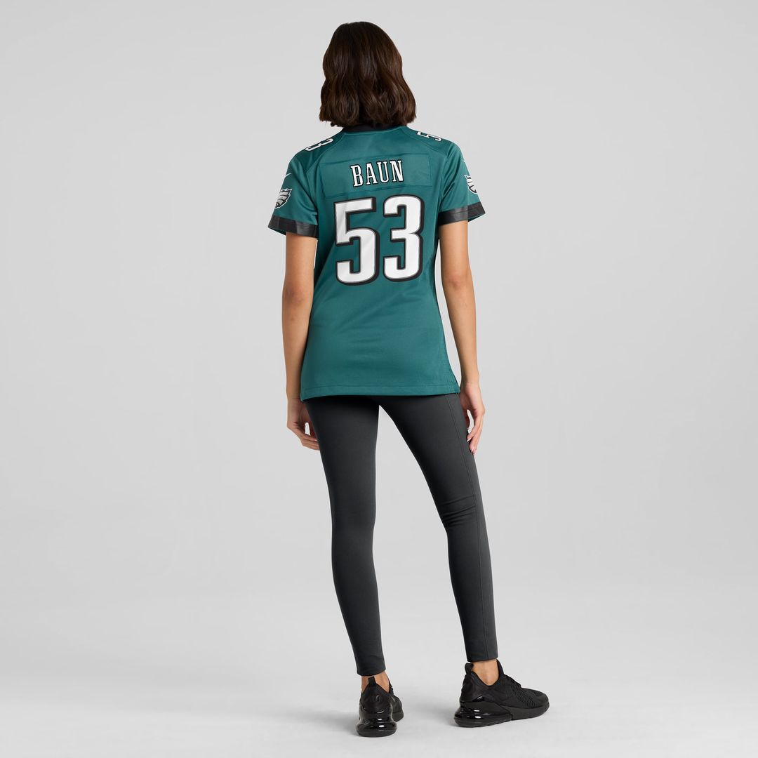 Women's Nike Philadelphia Eagles Zack Baun Midnight Green Game NFL Jersey