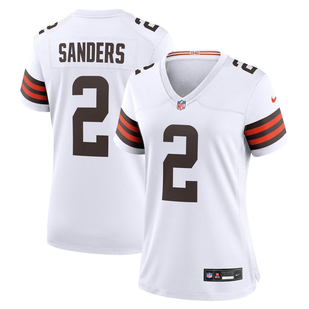 Women's Nike Cleveland Browns Shedeur Sanders Brown Team Game NFL Jersey