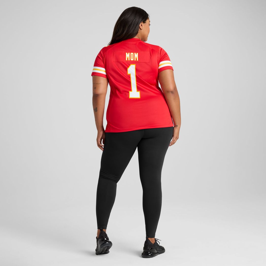 Women's Nike Kansas City Chiefs Number 1 Mom Red Game NFL Jersey