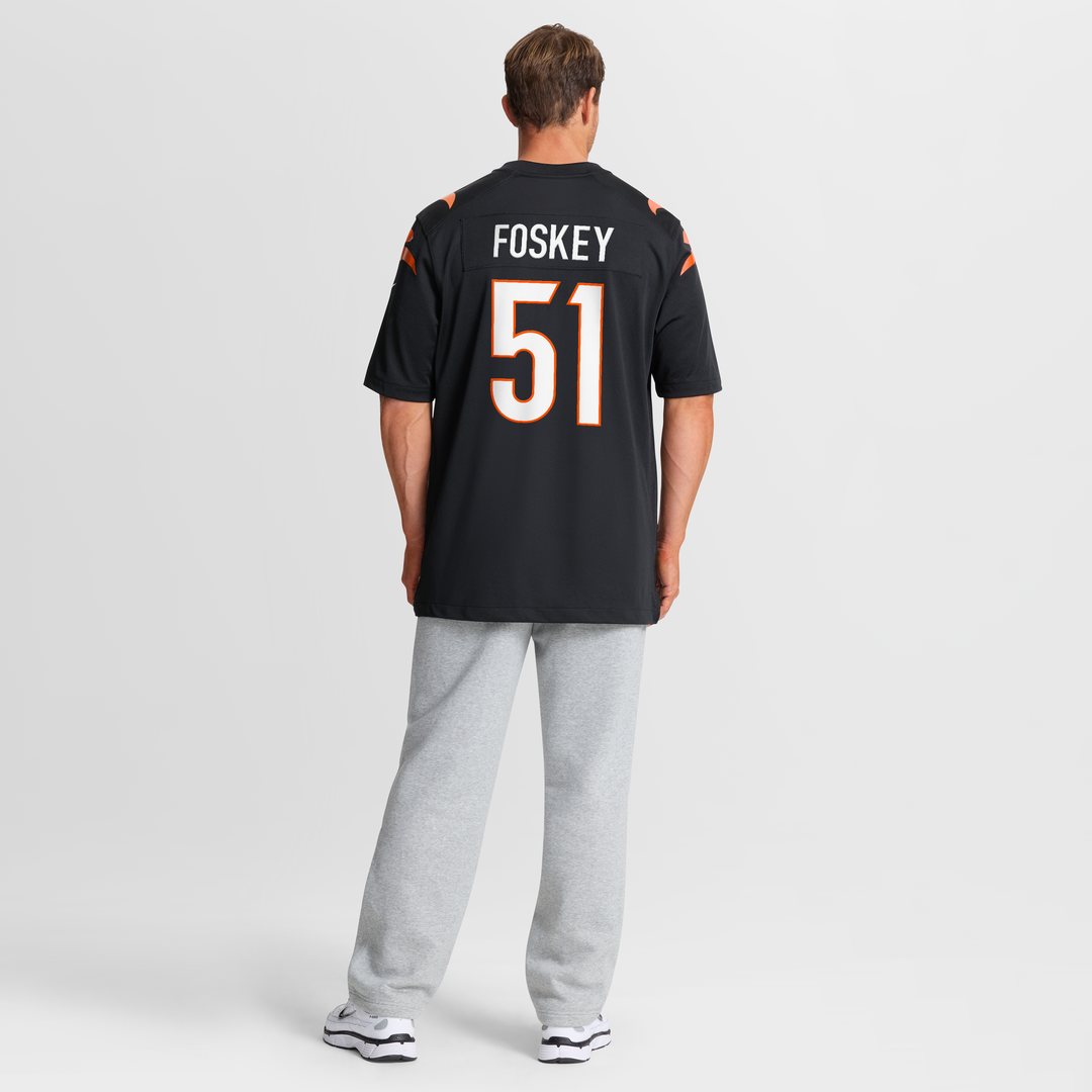 Men's Nike Cincinnati Bengals Isaiah Foskey Black Team Game NFL Jersey