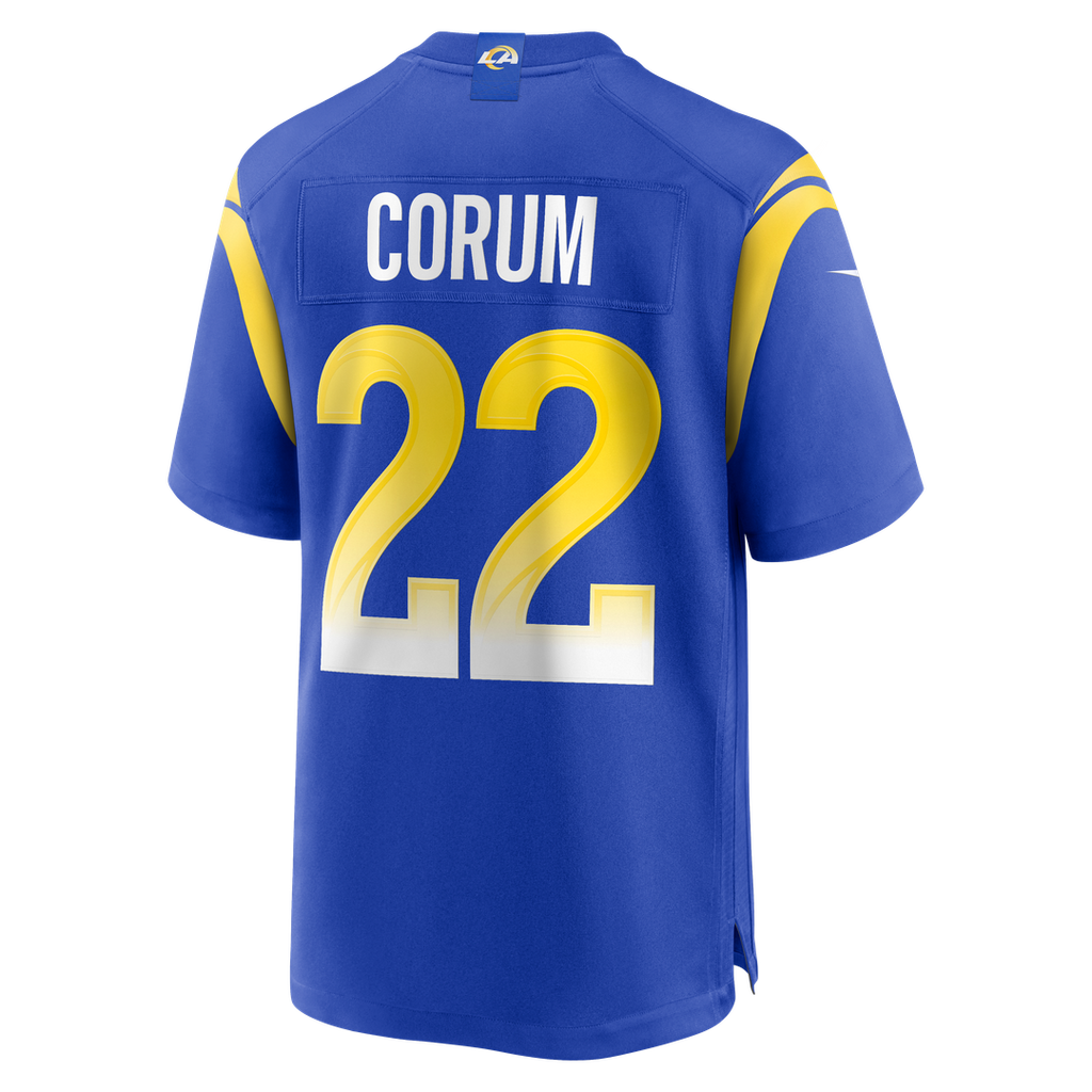 Men's Nike Los Angeles Rams Blake Corum Royal Game Player NFL Jersey