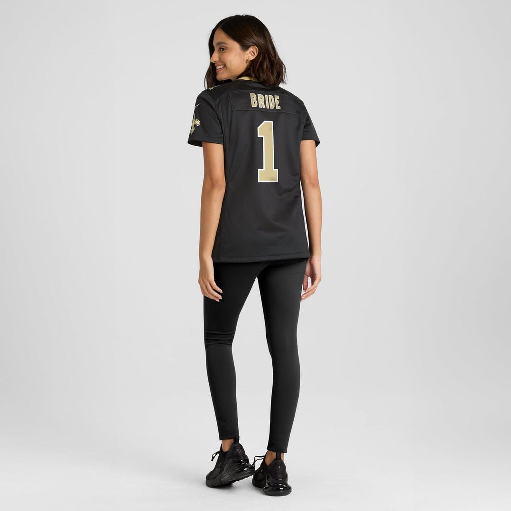Women's Nike New Orleans Saints Number 1 Bride Black Game NFL Jersey
