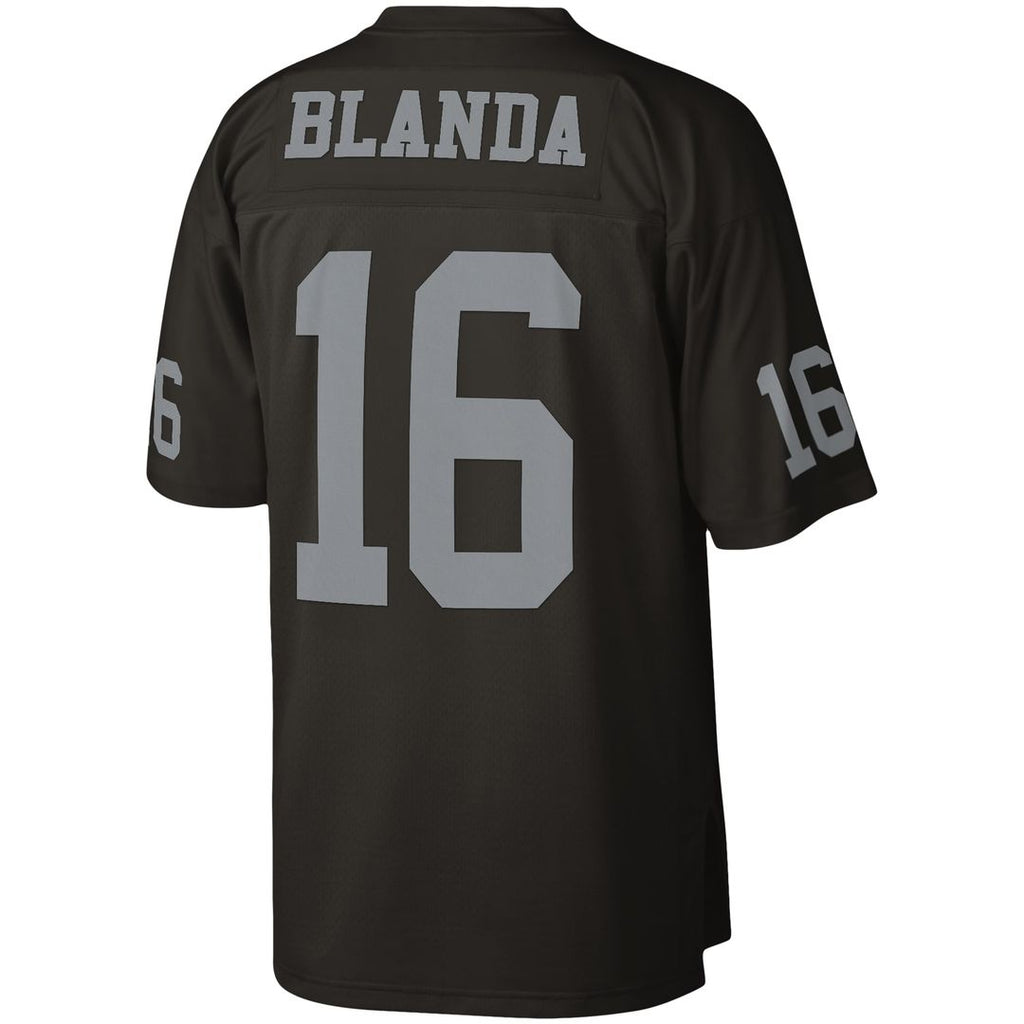 Men's Mitchell & Ness Las Vegas Raiders George Blanda Black Legacy Replica NFL Jersey