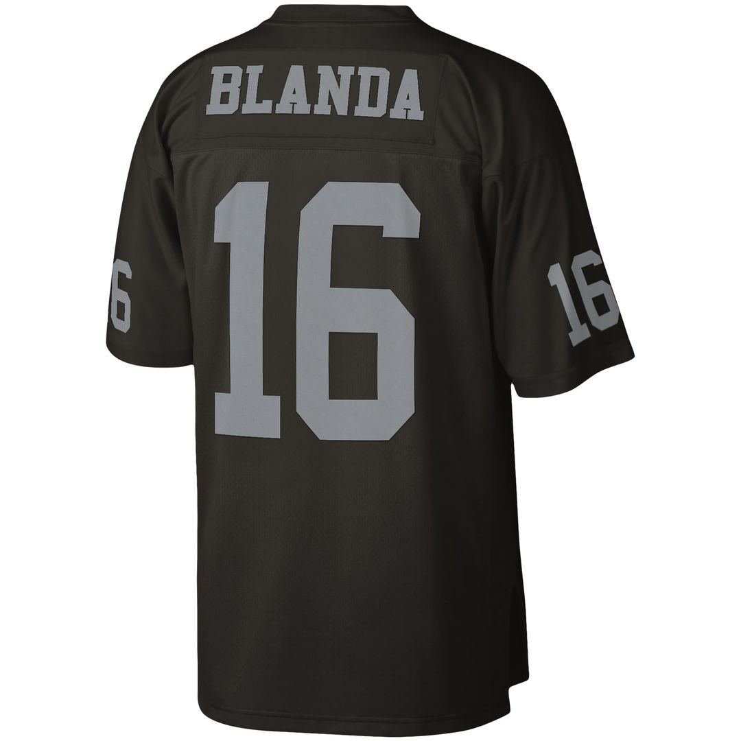 Men's Mitchell & Ness Las Vegas Raiders George Blanda Black Legacy Replica NFL Jersey