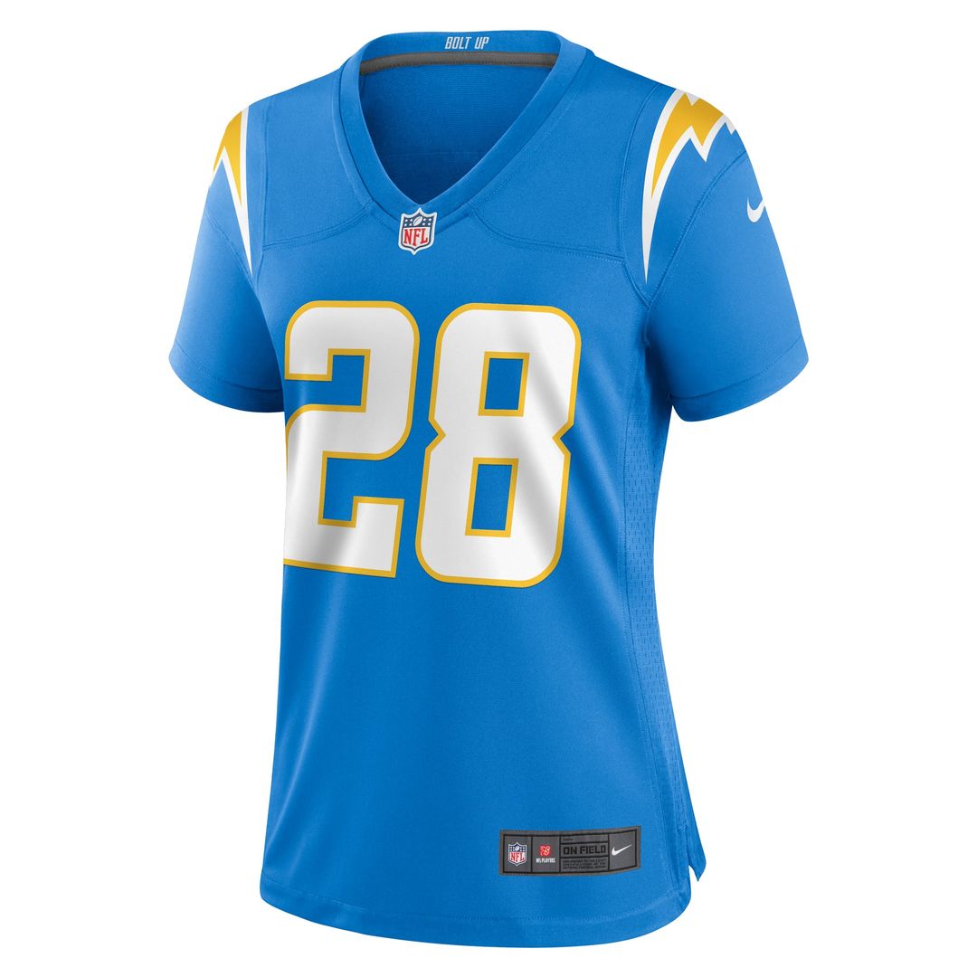 Women's Nike Los Angeles Chargers Hassan Haskins Powder Blue Game NFL Jersey