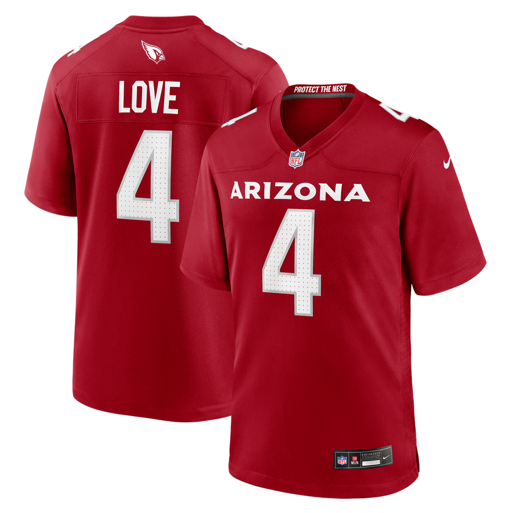 Men's Nike Arizona Cardinals Jeremiyah Love White Game Player NFL Jersey