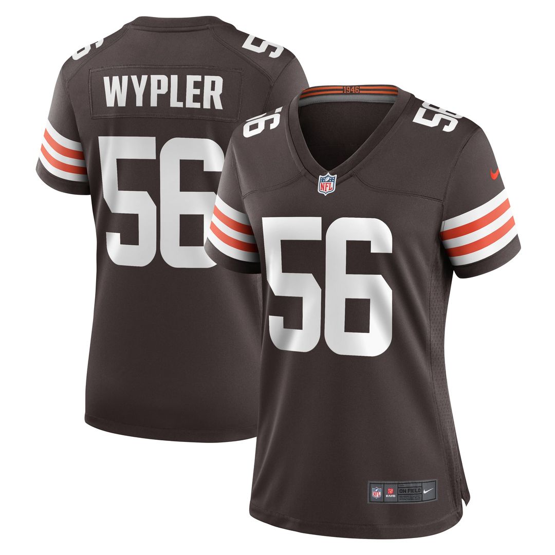 Women's Nike Cleveland Browns Luke Wypler Brown Team Game NFL Jersey